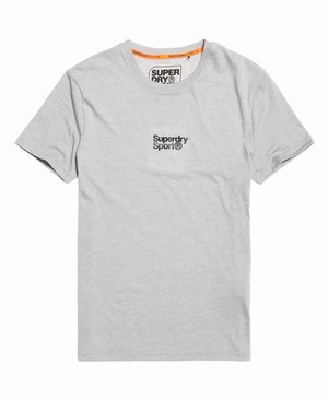 Superdry Core Sport Small Logo Férfi Pólók Világos Szürke | YXMAC1849